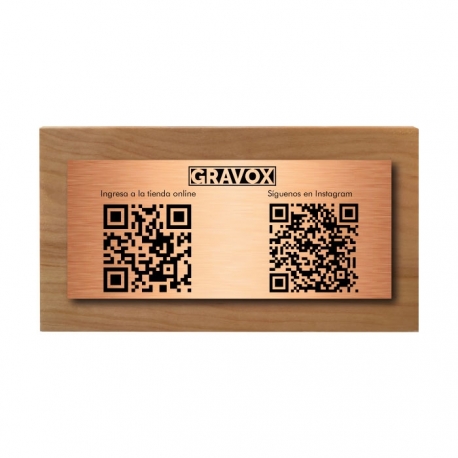 Soporte para Código QR horizontal 17 x 9 cm Soporte para Código QR horizontal 17 x 9 cm