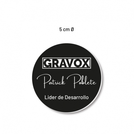 Pack Timbre de Bolsillo Traxx 3,8 x 1,4 cms + Piocha de identificación Pack Timbre de Bolsillo Traxx 3,8 x 1,4 cms + Piocha de identificación