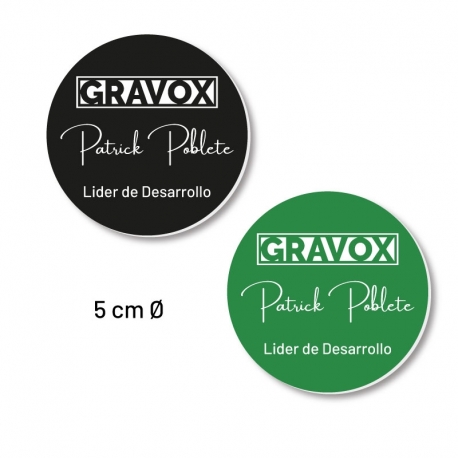 Pack de 2 Piochas de identificación con alfiler