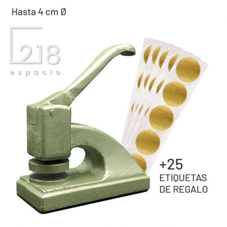 Pack Prensa de Sello Seco y Etiquetas 25 unidades