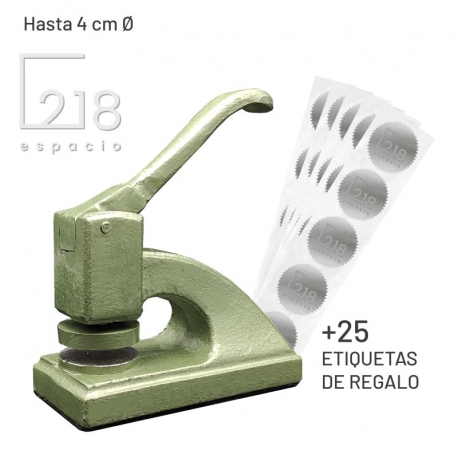 Pack Prensa de Sello Seco y Etiquetas 25 unidades