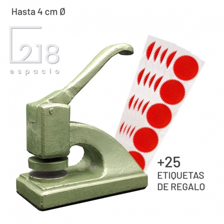 Pack Prensa de Sello Seco y Etiquetas 25 unidades