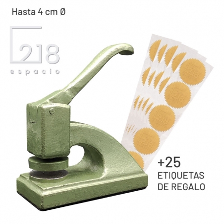Pack Prensa de Sello Seco y Etiquetas 25 unidades
