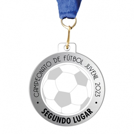 Medallas Deportiva Prime para Segundo Lugar 7cm