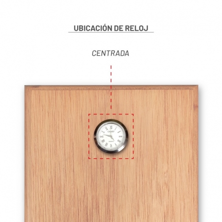 Galvano Madera Nativo con Reloj incrustado 
