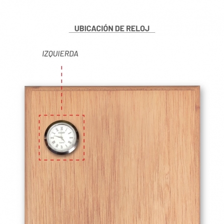 Galvano Madera Nativo con Reloj incrustado 