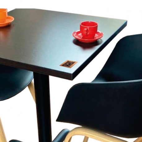 Pack de 10 placas con Código QR menú de mesa 5 x 5 cm 
