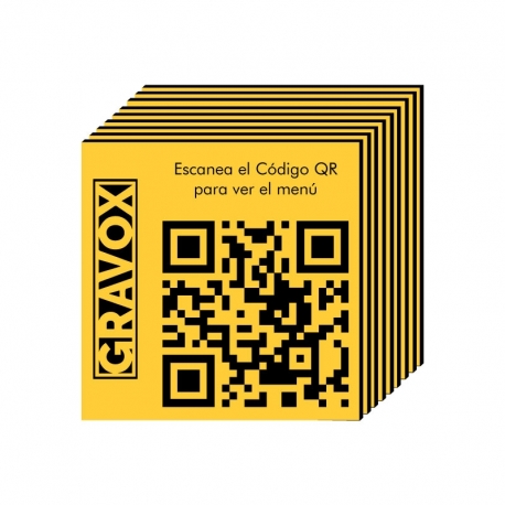 Pack de 10 placas con Código QR menú de mesa 7 x 7 cm 