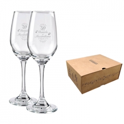2 Copas para Espumante y/o Champagne Mod. Venice 23 mas caja de presentación. 230 cc