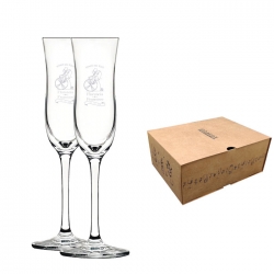 2 Copas para Espumante y/o Champagne Stölzle Romantic, mas caja de presentación