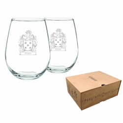 Pack 2 Vasos Soft 350 cc para Agua o Jugo - Con grabado láser y caja de presentación