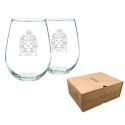 Pack 2 Vasos Soft 350 cc para Agua o Jugo - Personalización con grabado láser - Incluye caja de presentación