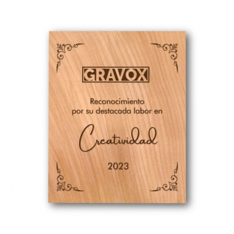 Galvano Media Cuña de madera 