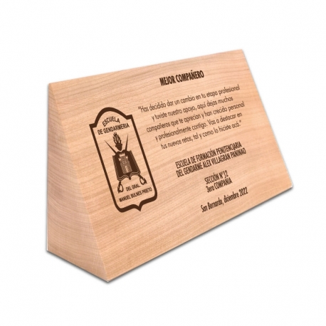 Galvano Cuña de Madera Horizontal 