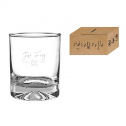 Vaso de Whisky Chico 280 cc - Personaliza tu diseño como quieras - Incluye grabado láser y caja de presentación