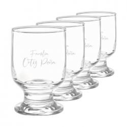 Pack 4 Copas baja de Vino Tinto 172 cc 