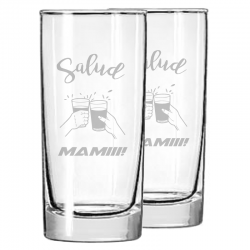 2 vasos liso mediano de 350 cc personalizado con grabado y caja de regalo