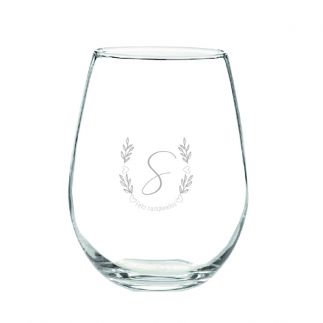 Vaso de vino Pinot 350 cc - Copa sin tallo - Incluye grabado láser Vaso de vino Pinot 350 cc - Copa sin tallo - Incluye grabado láser