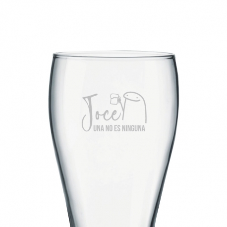 Vaso de Cerveza Praga M (Mediano) mas caja de presentación, Incluye grabado láser 