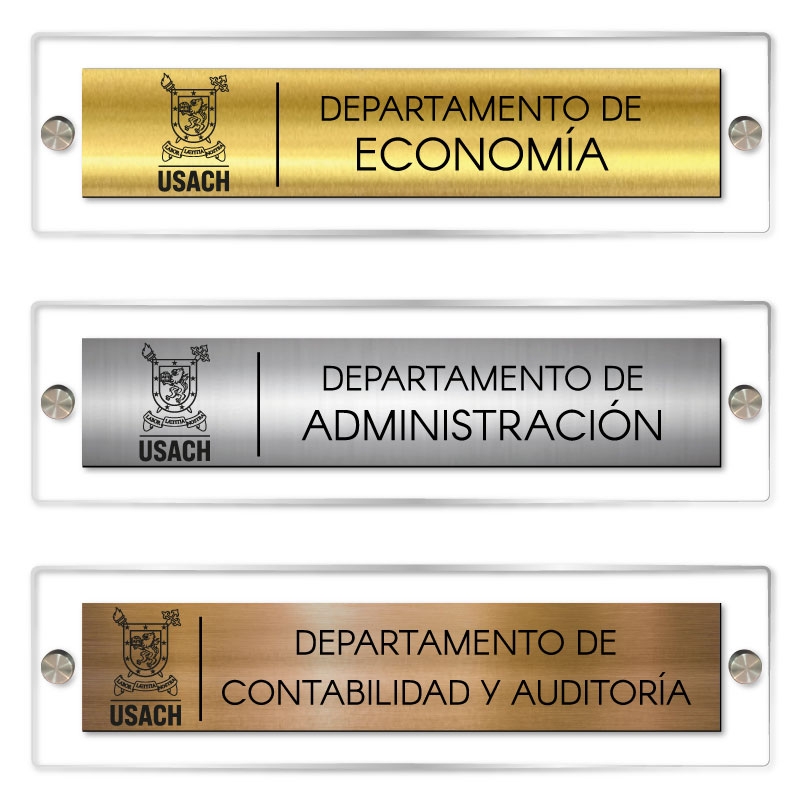 Placa Portanombre con soporte acrílico y distanciadores - Perfecto para ...