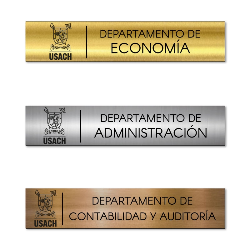 Placa Portanombre Autoadhesiva - Incluye diseño personalizado y grabado láser - Perfecto para uso en puerta