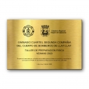 Placa conmemorativa metalizada de Gravoply Láser tamaño MEGA - Incluye grabado láser y diseño personalizado