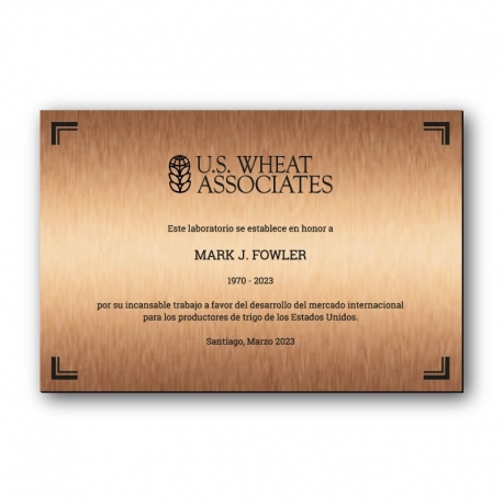 Placa conmemorativa metalizada de Gravoply Láser tamaño MEGA - Incluye grabado láser y diseño personalizado