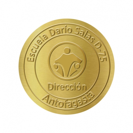 Sello dorado con relieve marcado personalizado con tu diseño