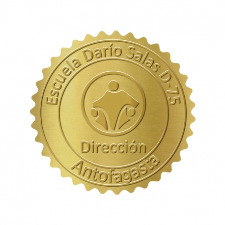 Sello dorado con relieve marcado personalizado con tu diseño