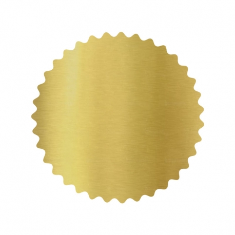 Sello Dorado autoadhesivo metalizado 5 cm