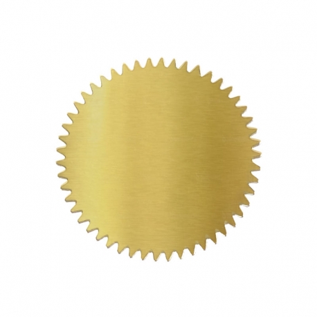 Sello dorado para relieve, ideal para marcar con timbre de agua o sello seco, incluye adhesivo