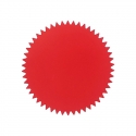 Sello color rojo, ideal para marcar con timbre de agua o sello seco - autoadhesivo.