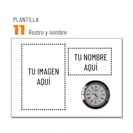 Grabado de rostro / retrato sobre madera nativa con reloj