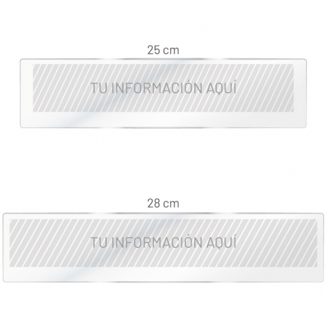 Placa Acrílica para Portanombre formato intercambiable 
