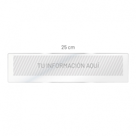 Placa Acrílica para Portanombre formato intercambiable 