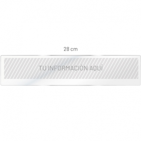 Placa Acrílica para Portanombre formato intercambiable 