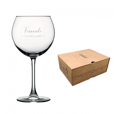 Copa Gin / Spritz 655 cc - Producto de diseño personalizado - Incluye caja de presentación biodegradable