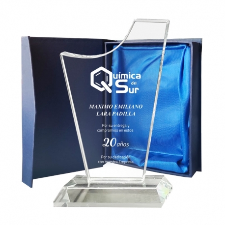 Galvano de cristal Morde S (Pequeño), Incluye caja de presentación y grabado láser Galvano de cristal Morde S (Pequeño), Incluye caja de presentación y grabado láser