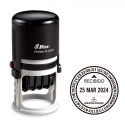 Timbre Fechador automático con 24 horas - Incluye personalización breve sobre y bajo la línea de la fecha. Mide 4,2 cm Shiny R-542D-T24