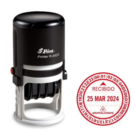 Timbre Fechador automático con hora 4,2 cm Shiny R-542D-T24 Timbre Fechador automático con hora 4,2 cm Shiny R-542D-T24