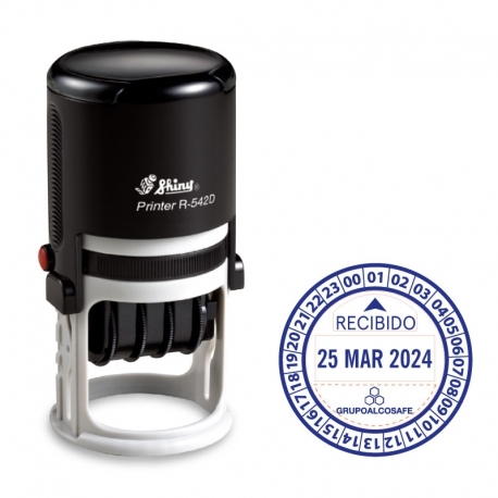Timbre Fechador automático con hora 4,2 cm Shiny R-542D-T24 Timbre Fechador automático con hora 4,2 cm Shiny R-542D-T24