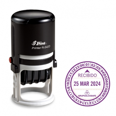 Timbre Fechador automático con hora 4,2 cm Shiny R-542D-T24 Timbre Fechador automático con hora 4,2 cm Shiny R-542D-T24