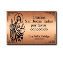 SAN JUDAS TADEO placa de agradecimiento con diseño - Selecciona el tamaño y personaliza como quieras - Incluye grabado láser