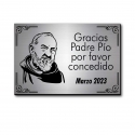 PADRE PÍO placa de agradecimiento con diseño - Selecciona el tamaño y personaliza como quieras - Incluye grabado láser