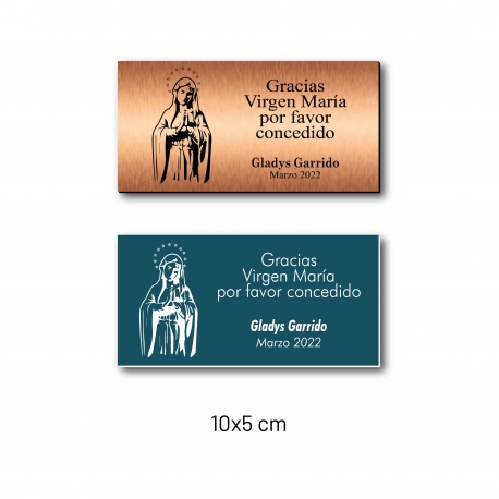 VIRGEN MARÍA placa de agradecimiento con diseño