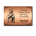 VIRGEN MARÍA placa de agradecimiento con diseño - Selecciona el tamaño y personaliza como quieras - Incluye grabado láser