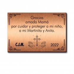 Placa de Agradecimiento de diseño NEUTRO - Selecciona el tamaño y personaliza como quieras - Incluye grabado láser