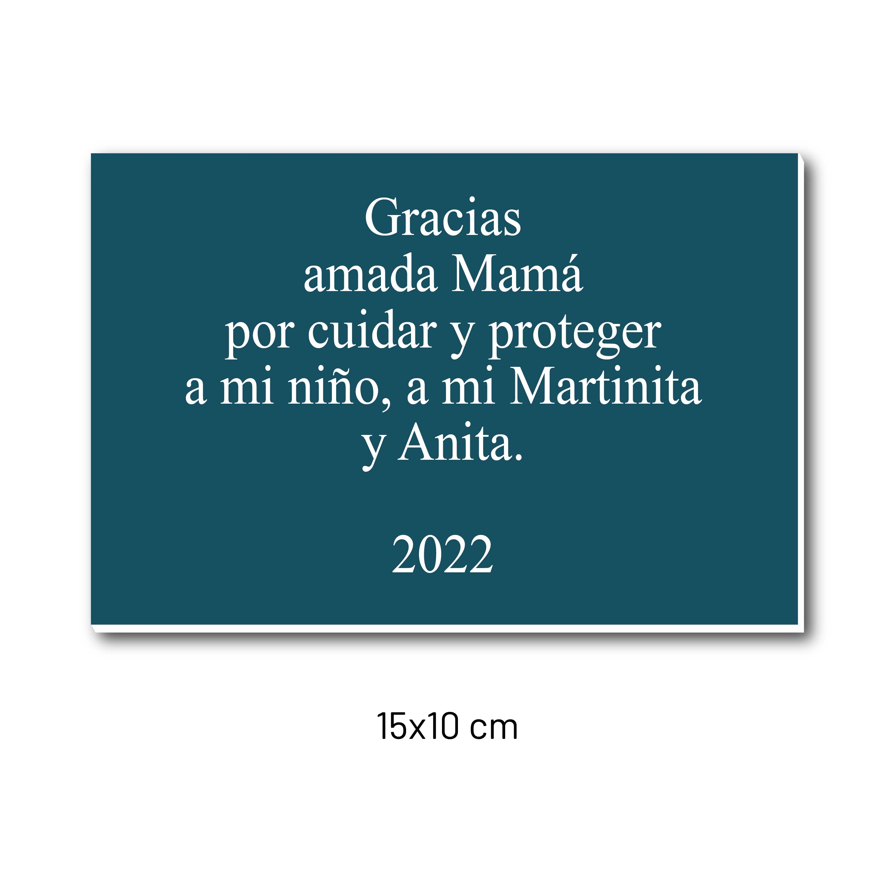 Placa de Agradecimiento de diseño NEUTRO - Selecciona el tamaño y personaliza como quieras - Incluye grabado láser