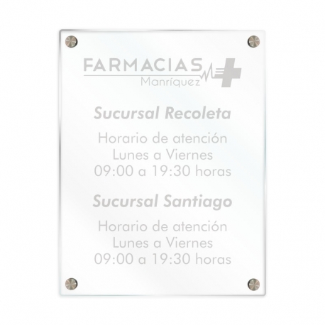 Letrero Acrílico de 4 mm 