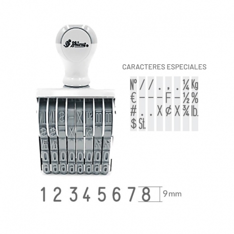 Foliador 6 dígitos Manual de 9 milímetros 
